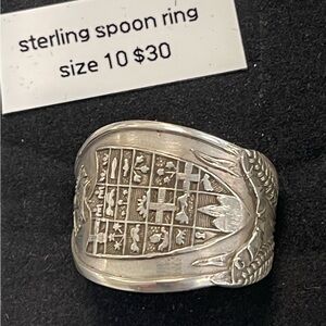 Sterling Silver Spoon Ring Marked Canada